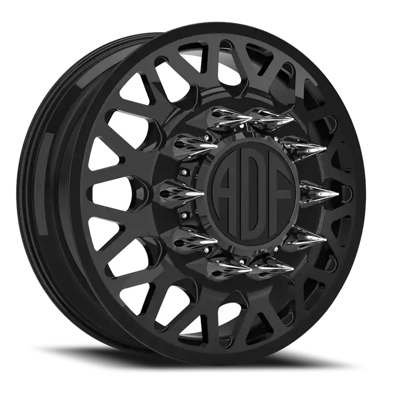 Adf Hot Shot Dually Wheel 22x8.25 8x210 Gloss Black 144mm - MINIMUM PURCHASE OF 4 - FREE T-SHIRT INCLUDED! Best Seller