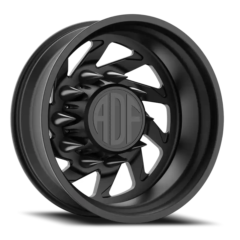 Fan Favorite Adf Contractor Right Dually Wheel 24x8.25 8x165.1 Satin Black -167mm - MINIMUM PURCHASE OF 4 - FREE T-SHIRT INCLUDED!