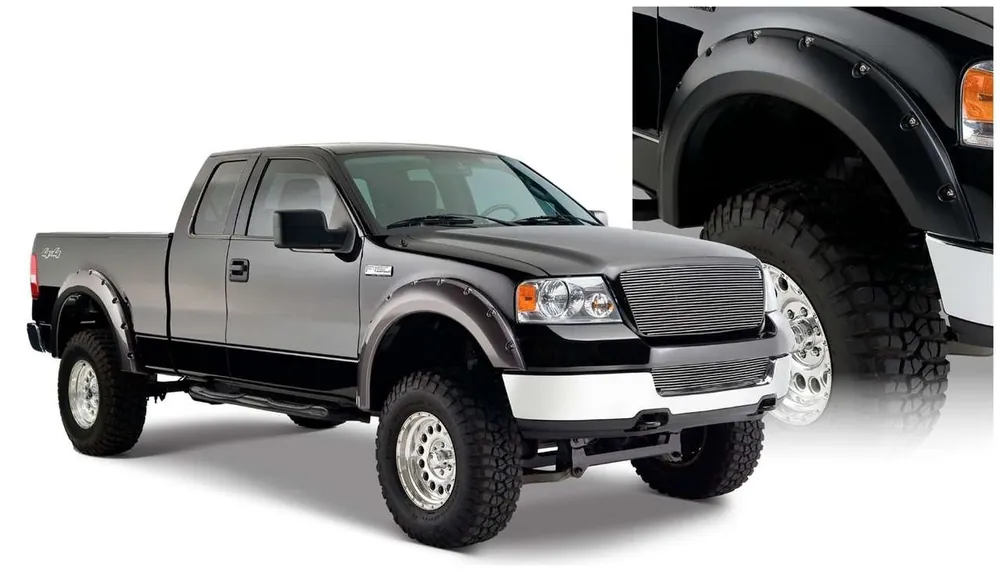 Bushwacker 20916-02 Pocket Fender Flares OE Matte Black 4pc For Ford F-150 Hot Picks