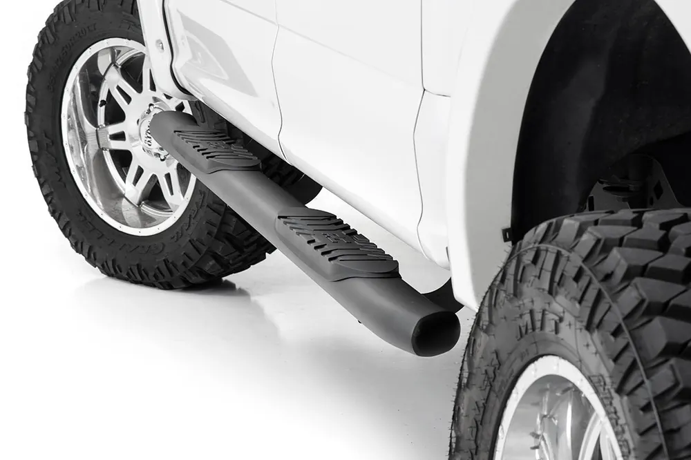 Rough Country Oval Nerf Step - Crew Cab - Black - Ford F-150 15-23/F-150 Lightning 2022 DHTP 21005 Free Returns