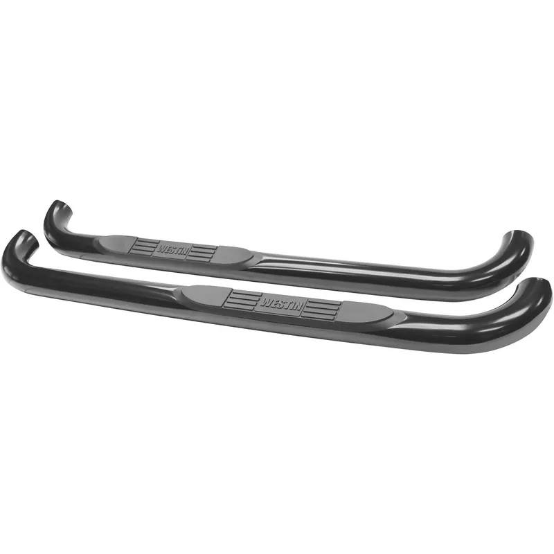 Westin E-Series 3 Round Nerf Step Bars. Black. Steel. Mount Kit Included. Rocker Mount. BCTC 23-3925 Premium