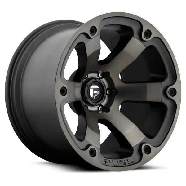 Fuel Offroad Wheels Beast D564 Matte Black w/ Machined Dark Tint 17x9 19mm Offset 6x139.7 (6x5.5) Fast Shipping