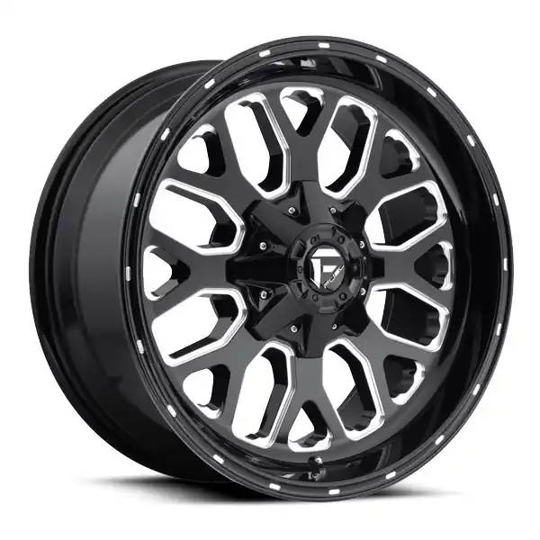 Weekend Sale Fuel Offroad Wheels Titan D588 Gloss Black Milled 20x10 -18mm Offset 6x135,6x139.7 (6x5.5)