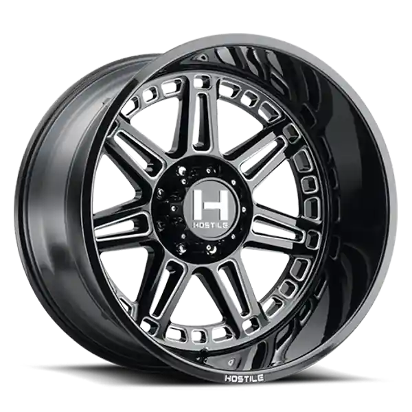 Hostile Wheels Lunatic H124 Blade Cut 20x10 -19mm Offset 8x170 New Release