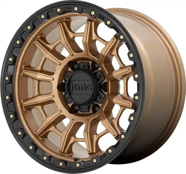 Trending KMC Wheels Carnage KM547 Matte Bronze with Black Lip 17x9 -12mm Offset 5x127 (5x5) 2007-2026 Jeep Wrangler / Gladiator