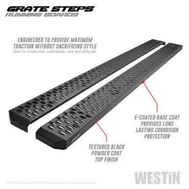 Editor’s Pick Westin Grate Steps Running Boards 86 in - Textured Black - 27-74755