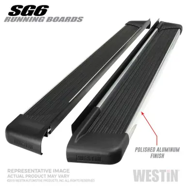 Limited Time Westin SG6 Polished Aluminum Running Boards 74.25 in - 27-64720