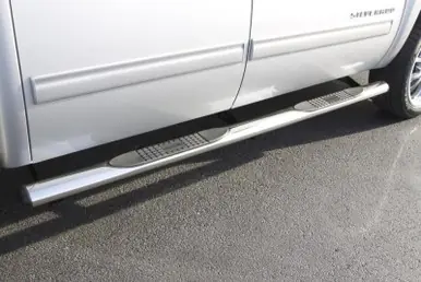 Limited Time Lund 07-17 Chevy Silverado 1500 Crew Cab 4in. Oval Straight SS Nerf Bars - Polished - 23510545