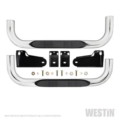 Final Sale Westin 19-20 Chevy/GMC Silverado/Sierra 1500 Regular Cab E-Series 3 Nerf Step Bars - Stainless Steel - 23-4110
