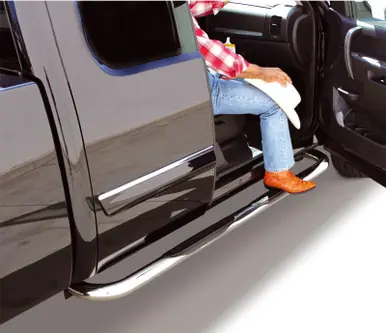 Get Yours Go Rhino 14-18 GMC Sierra 1500 4000 Series SideSteps - Cab Length - SS - 4077PS