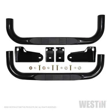 Westin 19-20 Chevy/GMC Silverado/Sierra 1500 Regular Cab E-Series 3 Nerf Step Bars - Black - 23-4115 Free Shipping