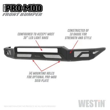 Popular Westin 14-21 Toyota Tundra Pro-Mod Front Bumper - Tex. Blk - 58-41035