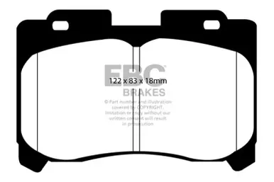 Clearance EBC 93-98 Toyota Supra 3.0 Twin Turbo Yellowstuff Front Brake Pads - DP41004R