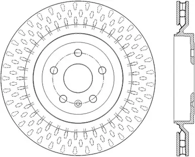No Minimum Order StopTech Slotted & Drilled Sport Brake Rotor - 127.62119R