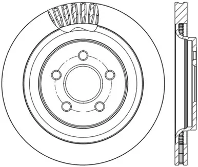 Fan Favorite StopTech 2015 Ford Mustang GT w/ Brembo Brakes Right Rear Slotted Brake Rotor - 126.61109SR