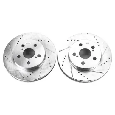 Power Stop 16-19 Toyota Prius Front Evolution Drilled & Slotted Rotors - Pair - JBR1744XPR Buy Direct