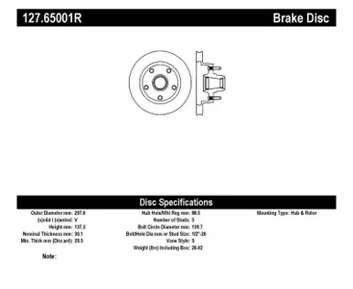 Reduced Price StopTech Slotted & Drilled Sport Brake Rotor - 127.65001R