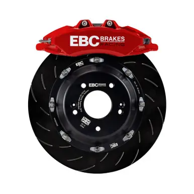 Original EBC Racing 08-21 Nissan 370Z Red Apollo-6 Calipers 355mm Rotors Front Big Brake Kit - BBK036RED-1