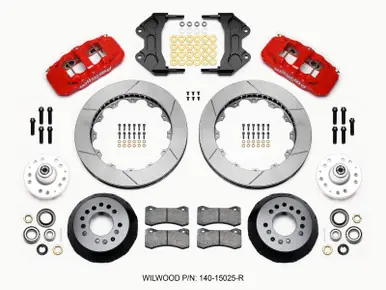 Place Order Wilwood AERO6 Front Hub Kit 15.00-Red WWE ProSpindle - 140-15025-R