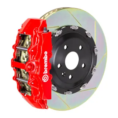 Brembo 06-10 Grand Cherokee SRT-8 Front GT BBK 8 Piston Cast 380x34 2pc Rotor Slotted Type-1-Red - 1G2.9036A2 Express Delivery