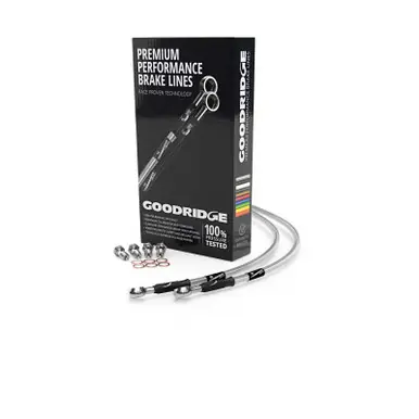 Goodridge 12-14 Harley-Davidson FLSTFB Fat Boy Lo (w/ABS) Clear Front Brake Line w/Clear Fitting - HD0217-1FC-CL Popular
