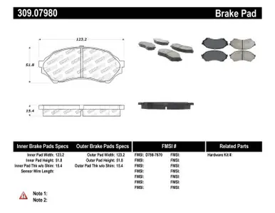 StopTech Performance Brake Pads - 309.07980 Sale