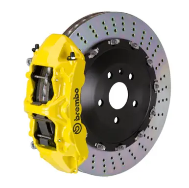 Brembo 06-11 ML63 (W164) Front GT BBK 6 Piston Cast 405x34 2pc Rotor Drilled- Yellow - 1N1.9511A5 Special Discount