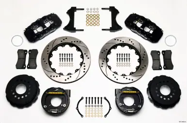 Best Seller Wilwood AERO4 Rear P-Brake Kit 14.00in Drilled Ford 8.8 w/2.5in Offset-5 Lug - 140-10952-D
