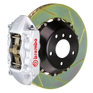 Brembo 08-14 Challenger SRT-8 Rr GT BBK 4Pis Cast 380x28 2pc Rotor Slotted Type1-Silver - 2P2.9015A3 Direct From Factory