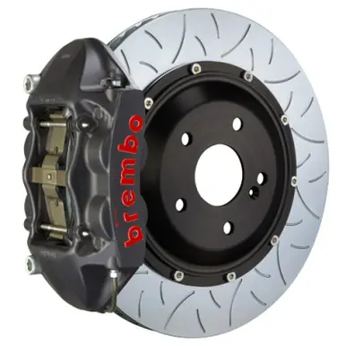 Clearance Brembo 06-08 RS4 Rear GTS BBK 4 Piston Cast 380x28 2pc Rotor Slotted Type-3-Black HA - 2P3.9018AS