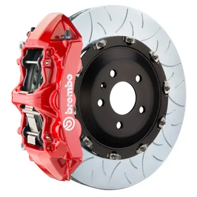 Brembo 07-15 Q7 (4L) Front GT BBK 6 Piston Cast 405x34 2pc Rotor Slotted Type-3-Red - 1N3.9507A2 No Minimum Order