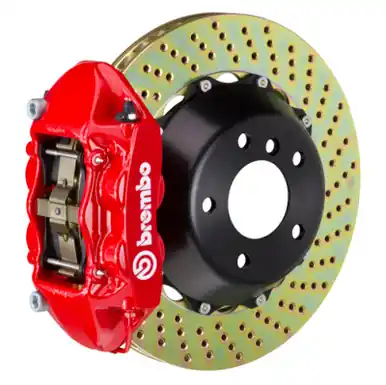 Brembo 07-15 TT 2.0T/07-15 TT 3.2/09-15 TTS Front GT BBK 4 Piston Cast 365x29 2pc Rotor Drilled-Red - 1P1.8504A2 Last Chance