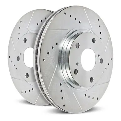 Power Stop 19-21 Cadillac XT4 Rear Evolution Drilled & Slotted Rotor - Pair - AR82205XPR Professional Grade