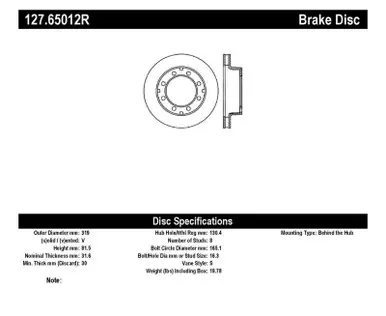 StopTech Slotted & Drilled Sport Brake Rotor - 127.65012R Modern