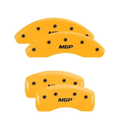 MGP 4 Caliper Covers Engraved Front & Rear I-Vtec Yellow Finish Black Char 2018 Honda Accord - 20224SIVTYL Bargain