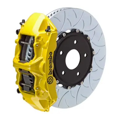 Brembo 12-16 98ster (Excl PCCB) Fr GT BBK 6Pis Cast 350x34 2pc Rotor Slotted Type3-Yellow - 1N3.8021A5 Get Yours