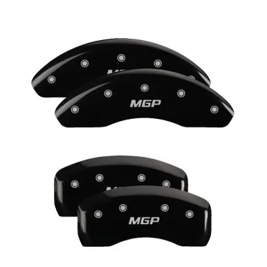 Must Have MGP 4 Caliper Covers Engraved Front Honda Engraved Rear H Logo Black finish silver ch - 20139SHOHBK