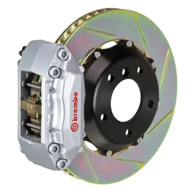 Brembo 02-04 Focus SVT/05-06 Focus Fr GT BBK 4 Pist Cast 2pc 328x28 2pc Rotor Slotted Type1-Silver - 1A2.6012A3 Luxury