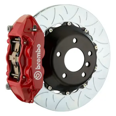 Price Cut Brembo 11-12 1M Rear GT BBK 4 Piston Cast 380x28 2pc Rotor Slotted Type-3-Red - 2P3.9035A2