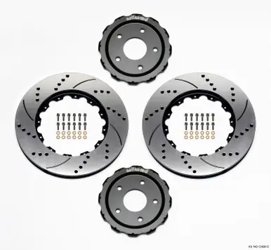 Wilwood Hat/Rotor Kit Front Drilled 06-Up Corvette C6-Z06 (2pc Hat/Rtr) - 140-12496-D Price Cut