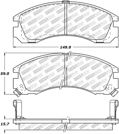 StopTech Street Select Brake Pads w/Hardware - Front - 305.05300 Direct From Manufacturer