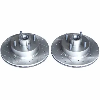 Grab Now Power Stop 1979 Ford Mustang Front Evolution Drilled & Slotted Rotors - Pair - AR8111XPR