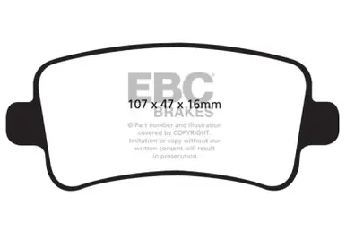 EBC 10+ Buick Allure (Canada) 3.0 Yellowstuff Rear Brake Pads - DP42016R Clearance