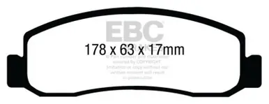 EBC 11 Ford F250 (inc Super Duty) 6.2 (2WD) Yellowstuff Front Brake Pads - DP41898R Genuine