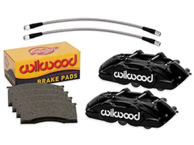 Must Have Wilwood 65-67 Ford Mustang D11 Calipers w/ Pads & Lines - Black - 140-16799-BK