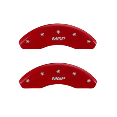 New Arrival MGP 4 Caliper Covers Engraved Front & Rear MGP Red finish silver ch - 39004SMGPRD