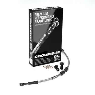 Fast Shipping Goodridge 01-05 HD VRSCA V-ROD -2in Front Brake Line Kit - Clear - HD0054-3FC-CL-2