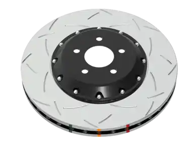 DBA 17-23 Tesla Model 3 Rear 5000 Series 2-Piece Slotted Rotor w/Black Hat - DBA53943BLKS Professional Grade