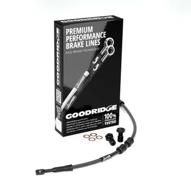 Goodridge 87-92 HD FXRT -4in Front Brake Line Kit - Black - HD0038-3FB-BK-4 Hot Deal