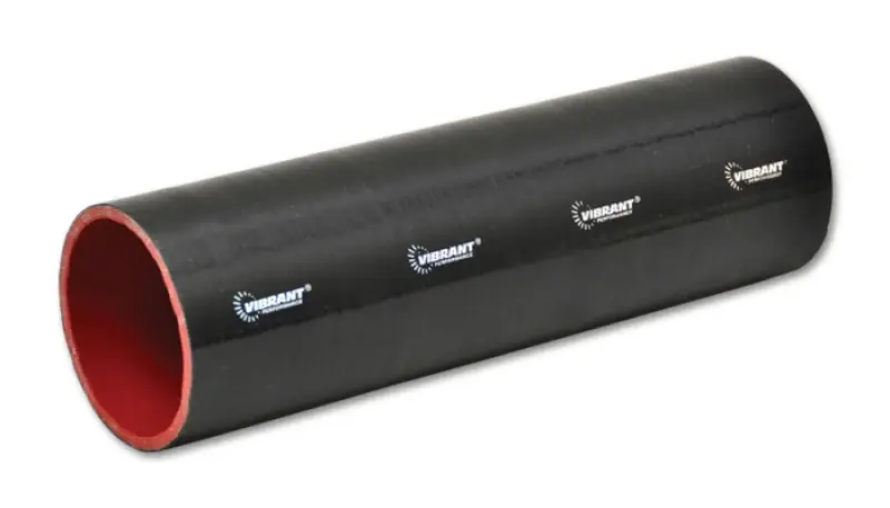 Direct From Factory Vibrant Silicone Straight Hose Coupler 0.625in ID x 12.00in Long - Gloss Black